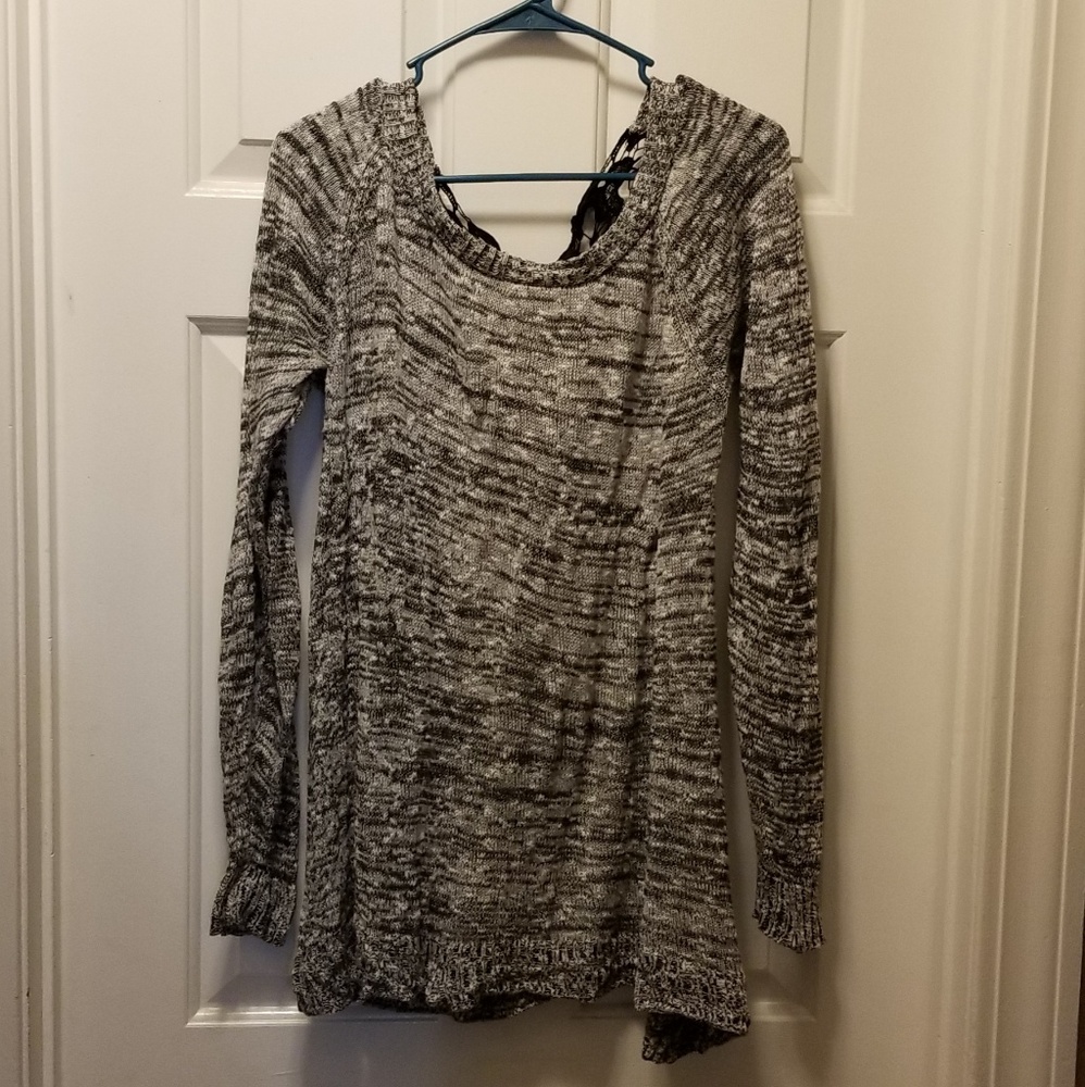 Torrid sweater with lace back